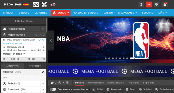 Sitio web oficial de Megapari