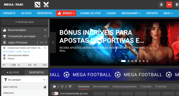 Site oficial da Megapari